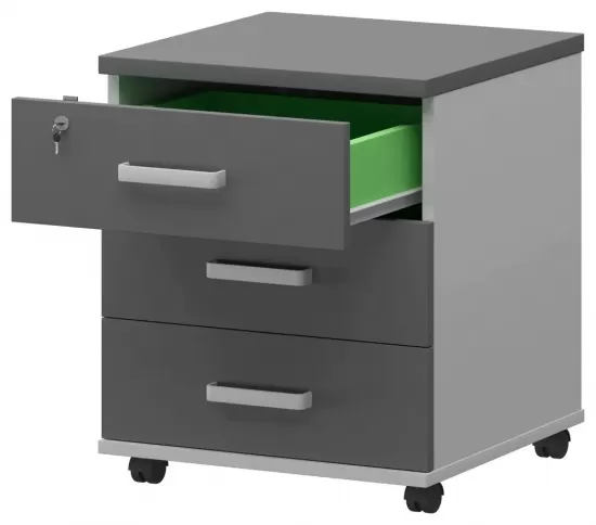 Тумба подкатная с центральным замком